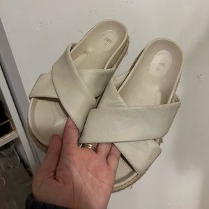 Zara Rubber and Twead Sandal- size 38
